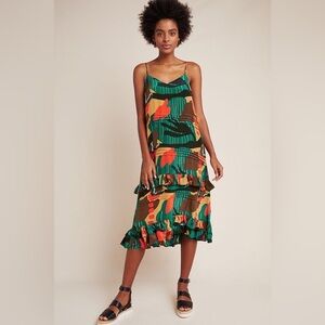 green emerald velvet dress Emalee Plaid A-Line Midi Dress main image 0